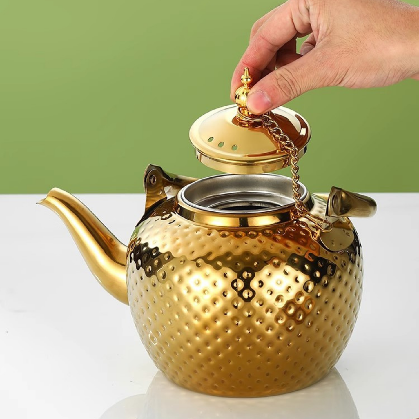 Théière en Inox Marocaine - Marrakchia