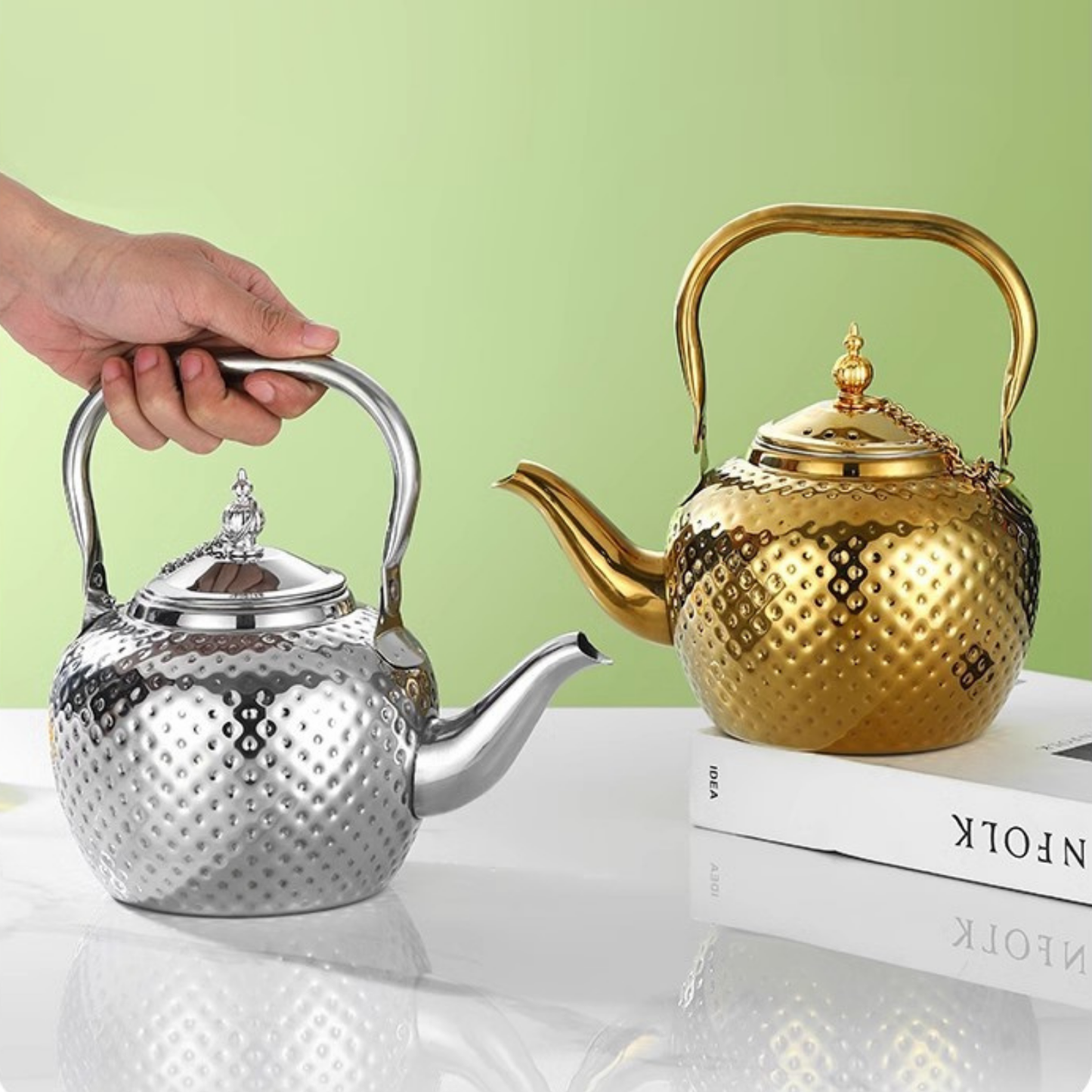 Théière en Inox Marocaine - Marrakchia