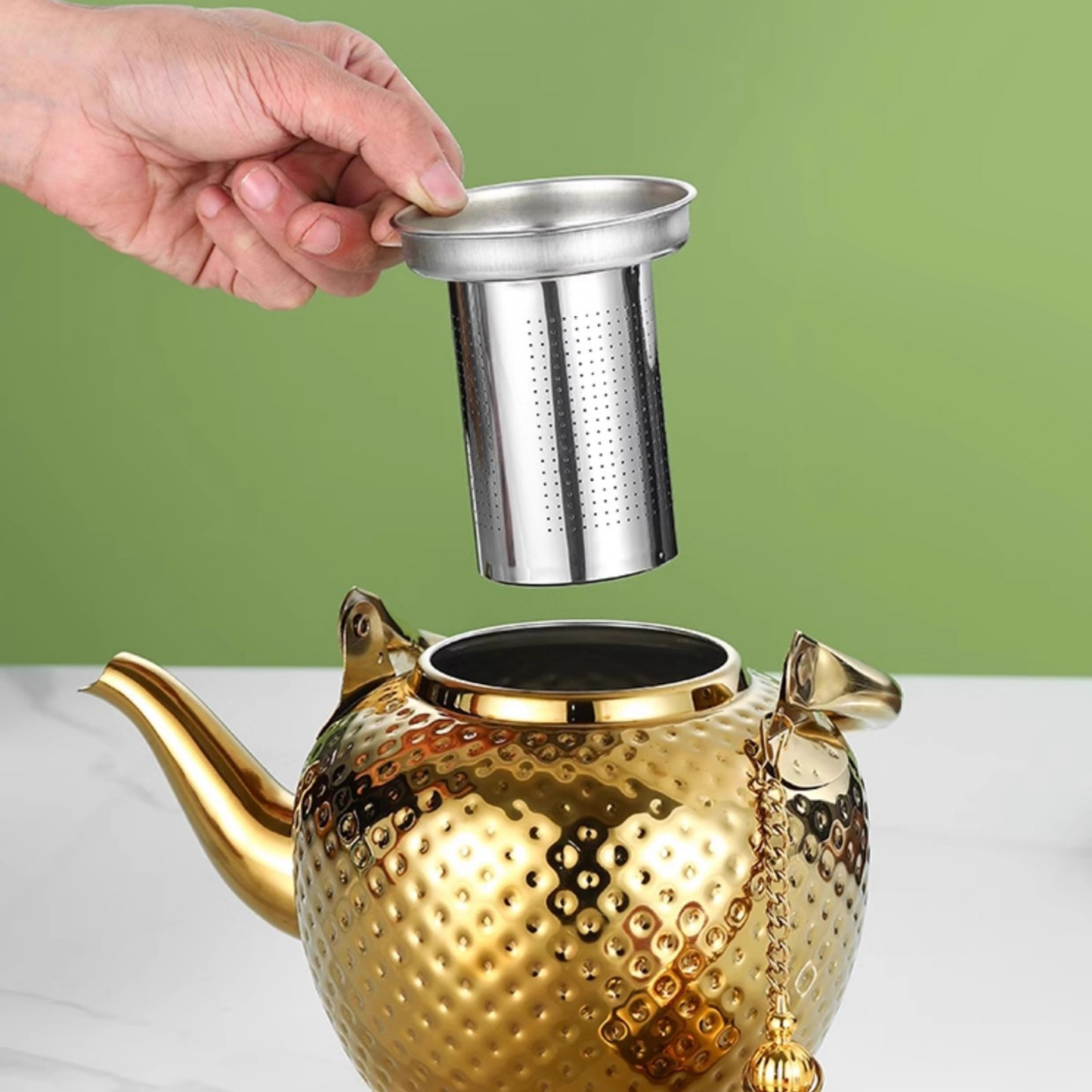 Théière en Inox Marocaine - Marrakchia