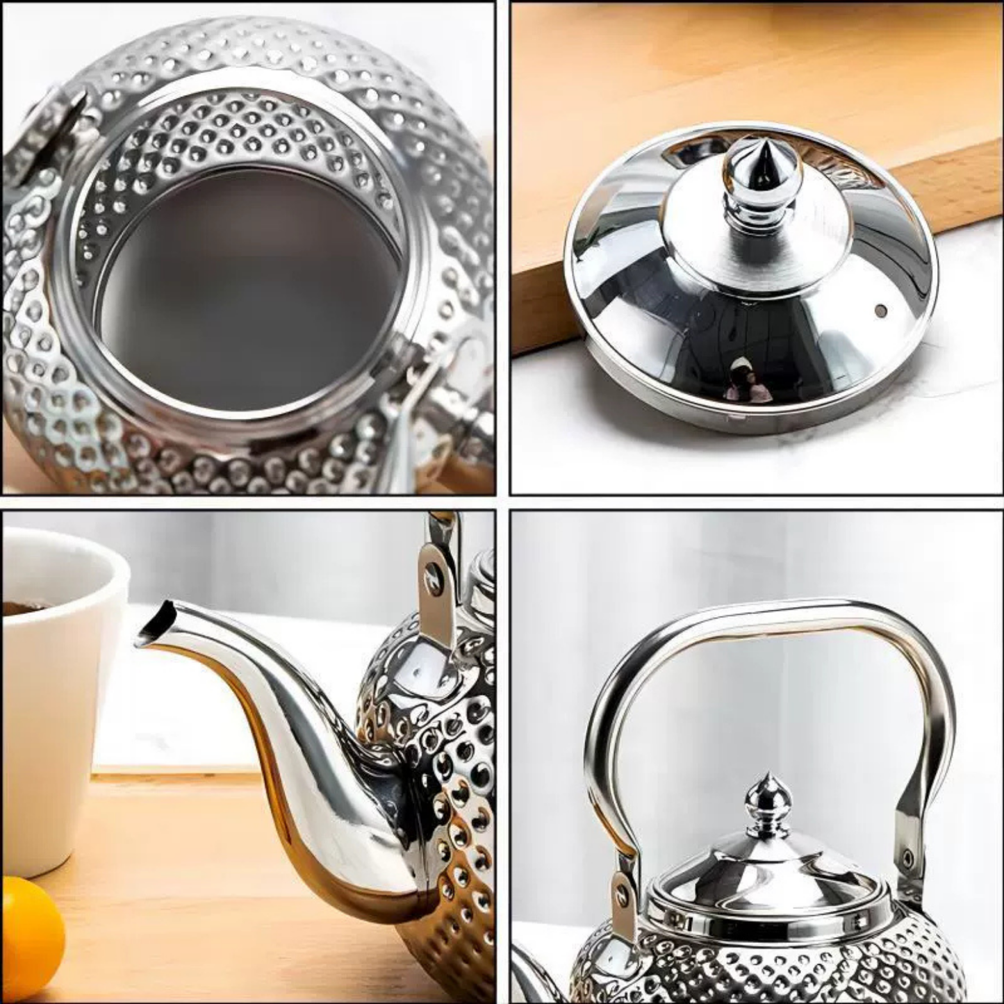 Théière en Inox Marocaine - Marrakchia