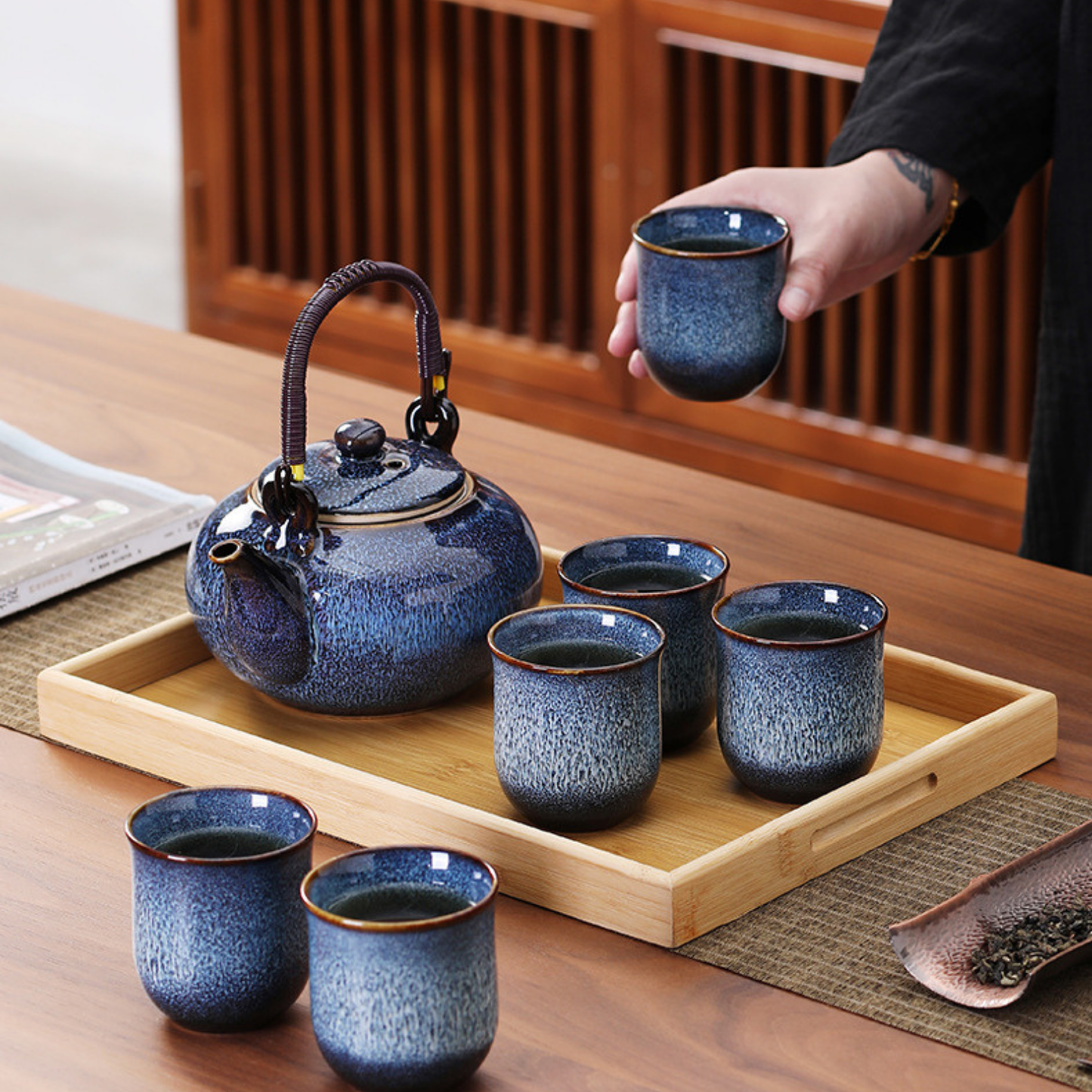 Théière en Céramique - Hekai - Coffret 6 Tasses