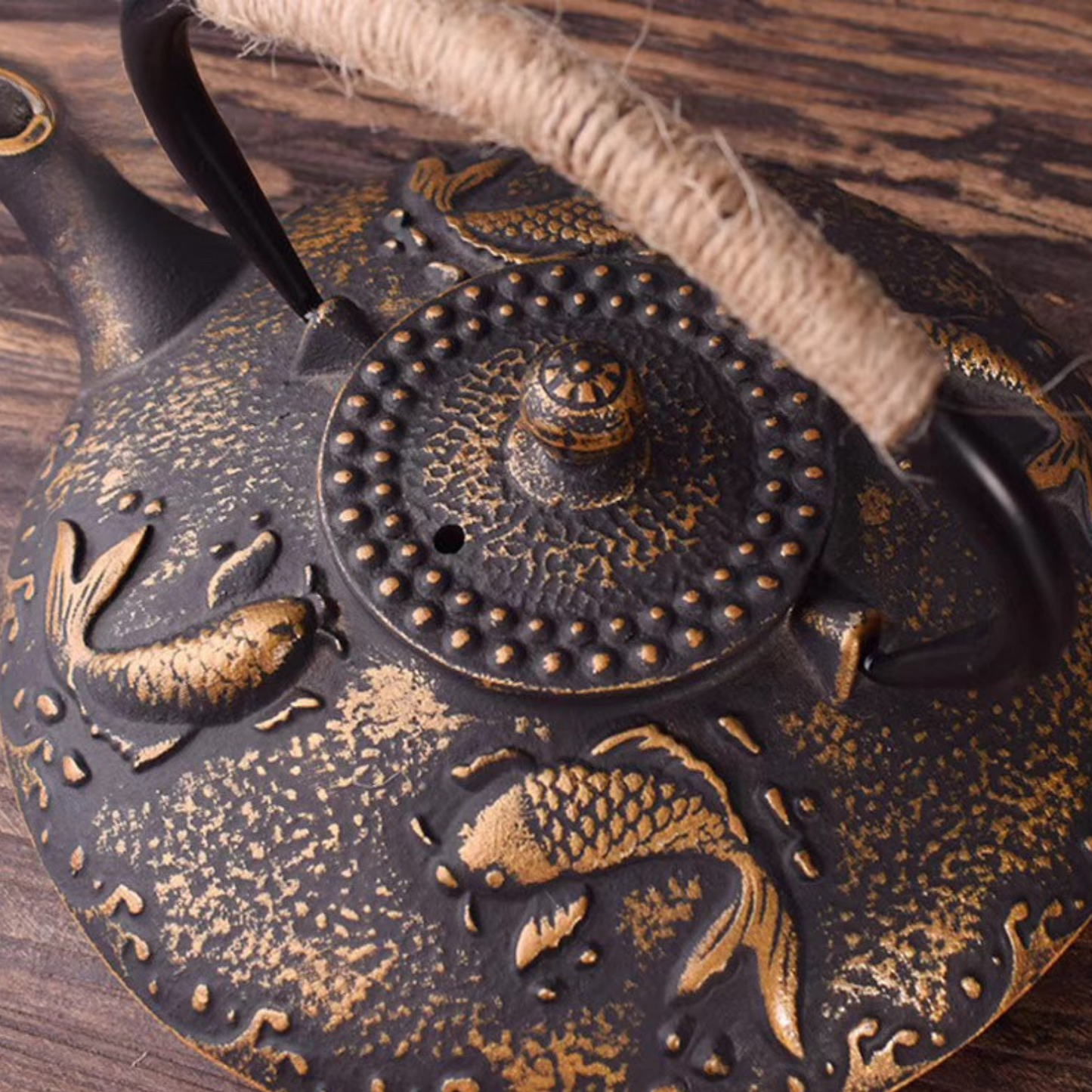 Théière Plate en Fonte Japonaise - Suibin