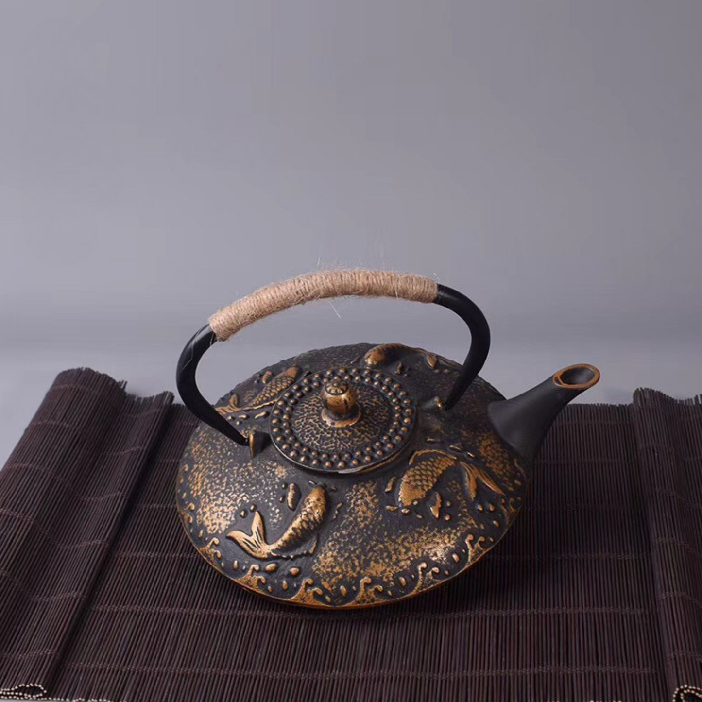 Théière Plate en Fonte Japonaise - Suibin