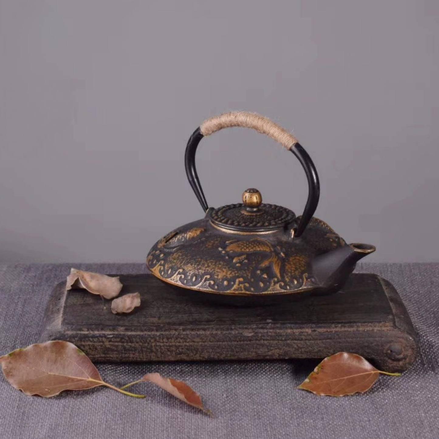 Théière Plate en Fonte Japonaise - Suibin