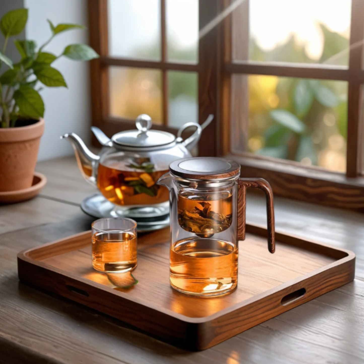 Théière en verre magnétique - Clairia