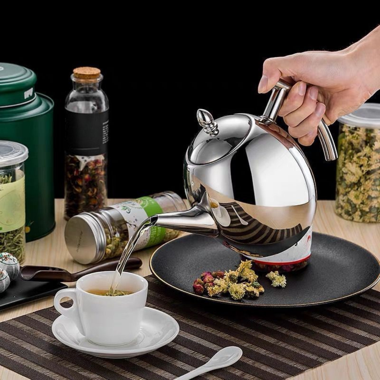Théière en Inox Marocaine - Zayna