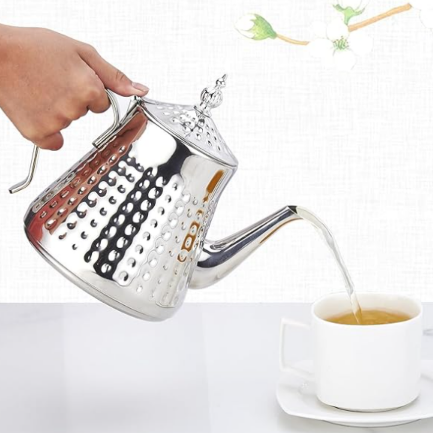 Théière en Inox Marocaine - Safya