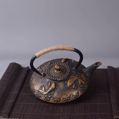 Théière Plate en Fonte Japonaise - Suibin