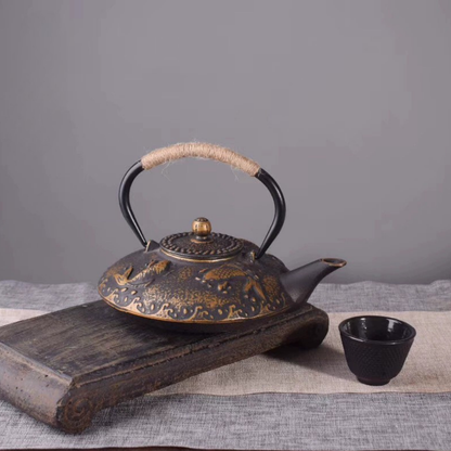 Théière Plate en Fonte Japonaise - Suibin