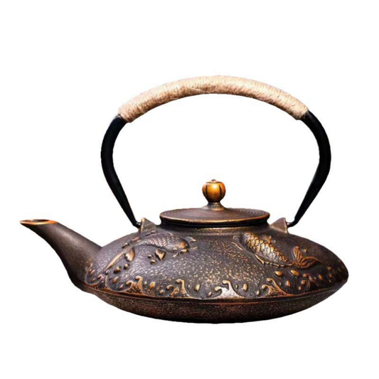 Théière Plate en Fonte Japonaise - Suibin