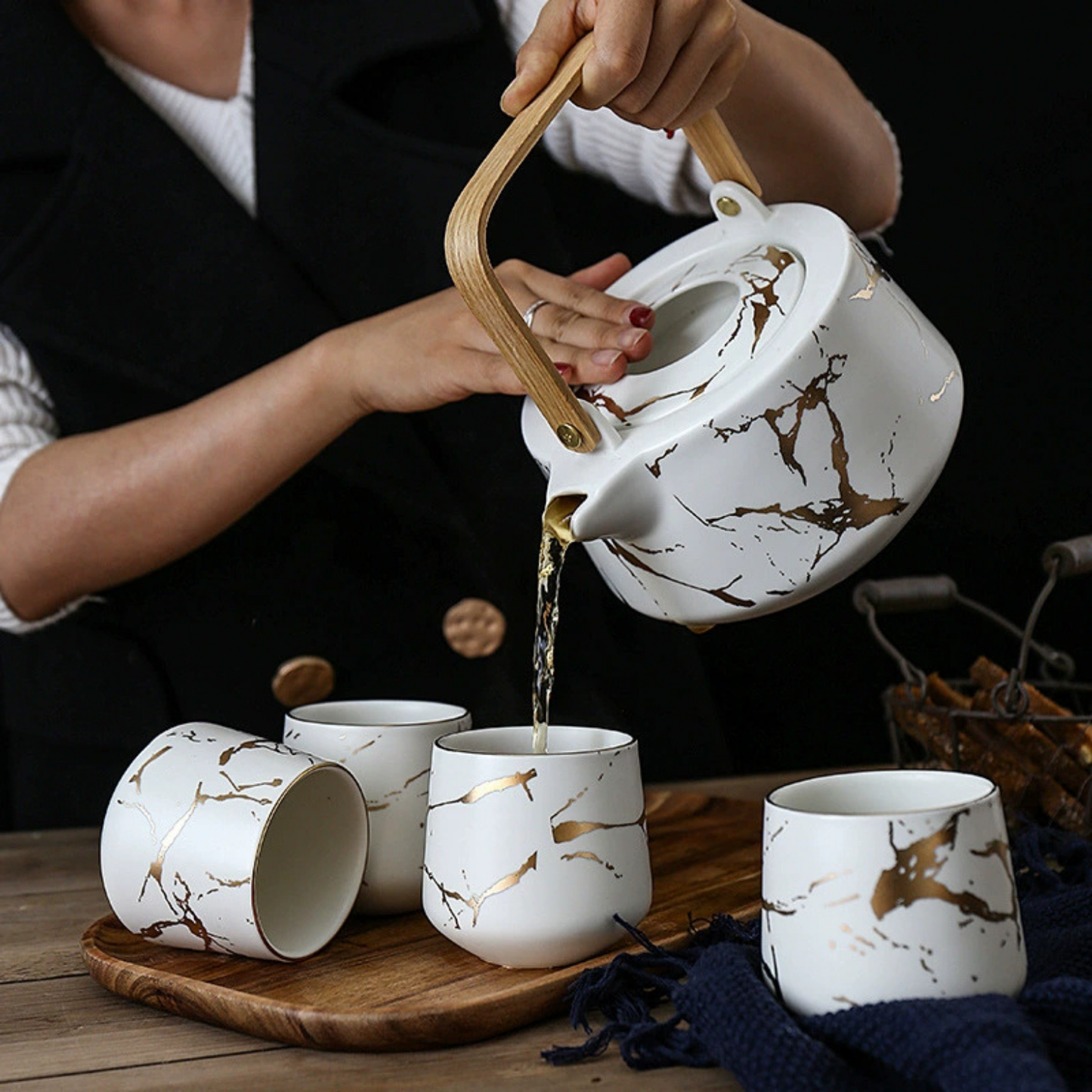 Service à thé en Porcelaine - Set complet - Skadi