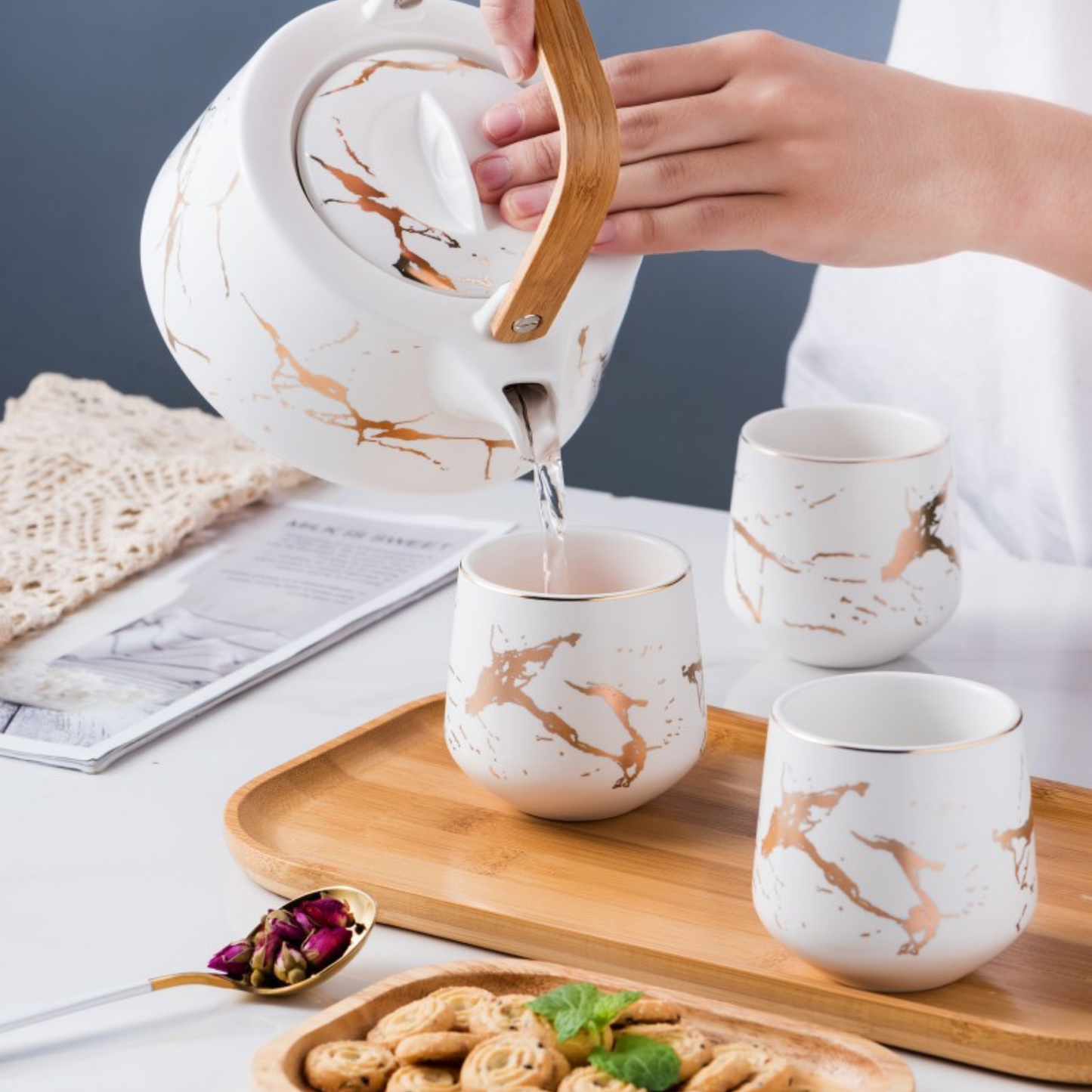 Service à thé en Porcelaine - Set complet - Skadi