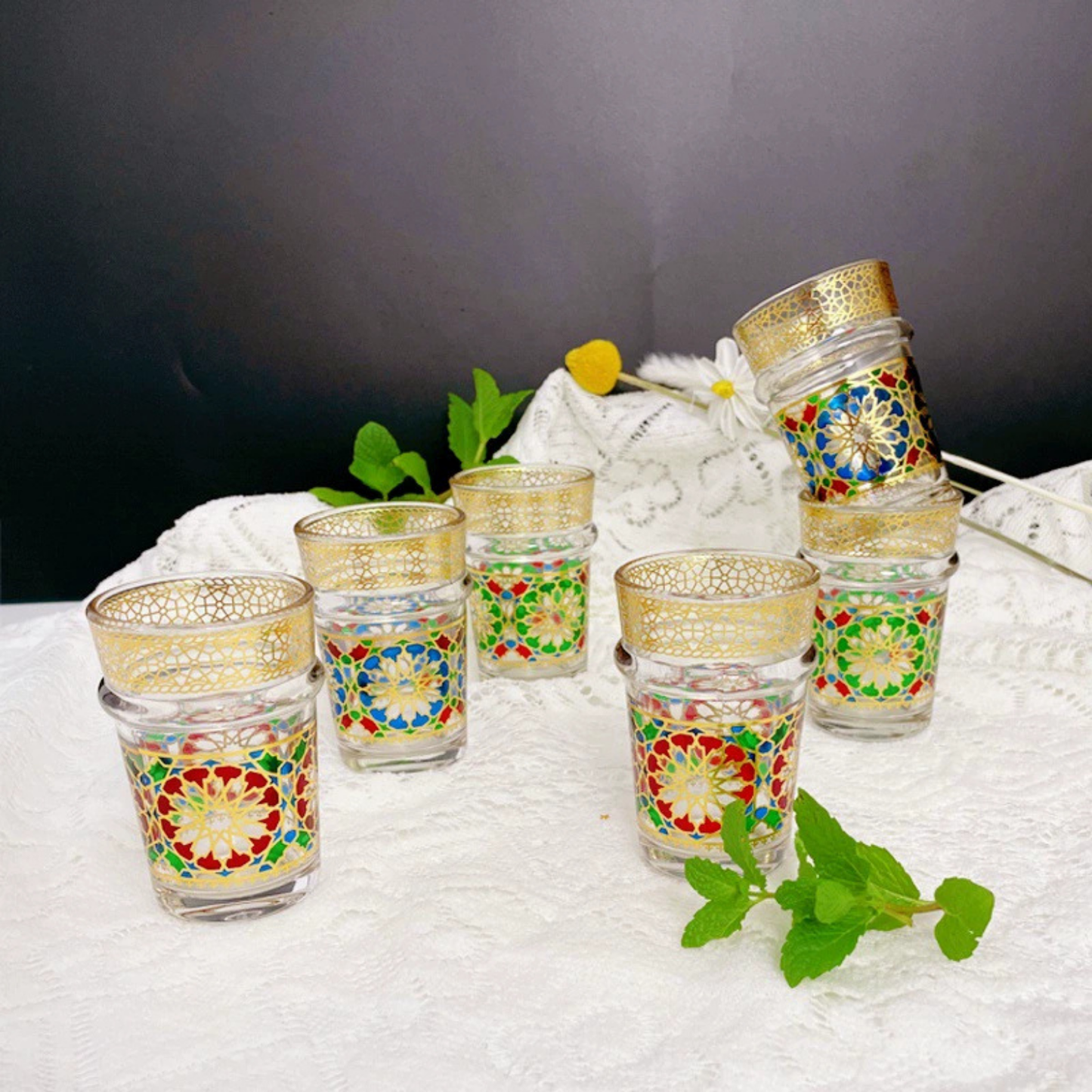 Verres Marocains Andalous – Coffret 6 pièces