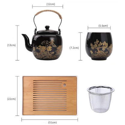 Service à thé Japonais - Set complet - Kurohana
