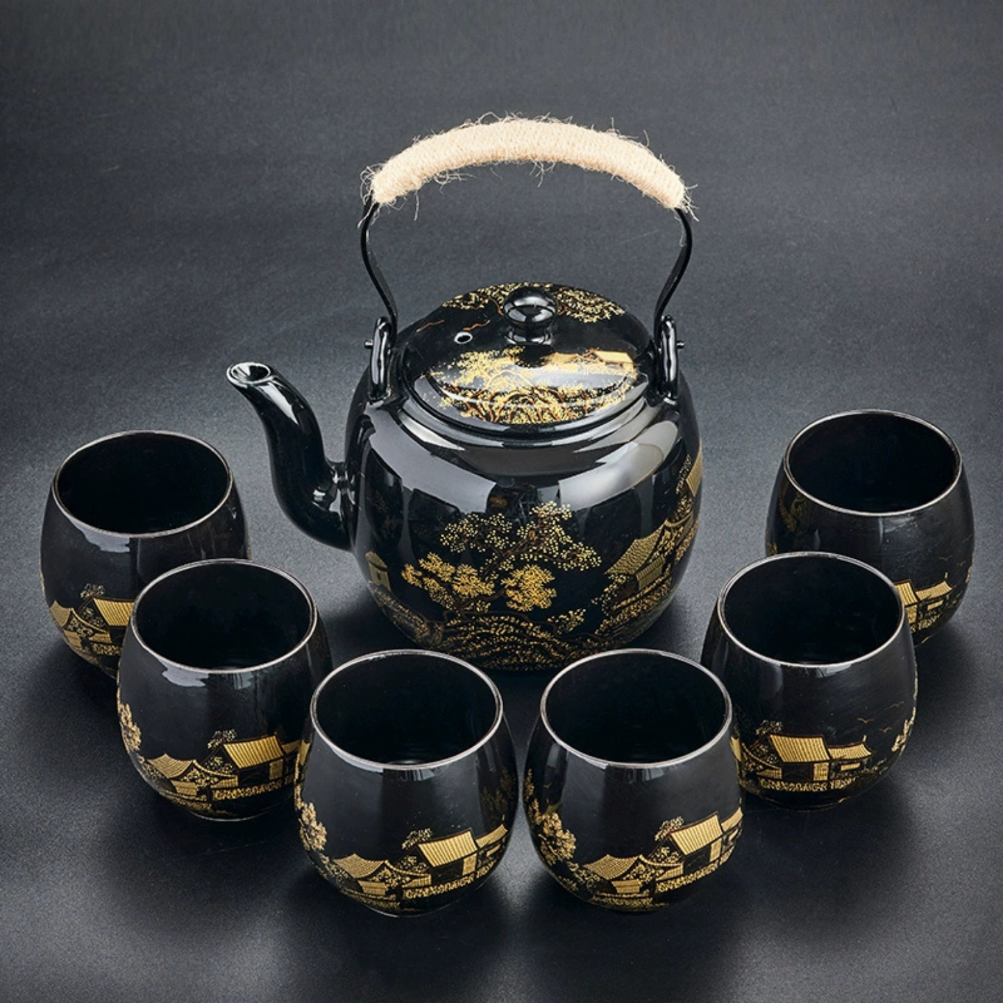 Service à thé Japonais - Set complet - Kurohana