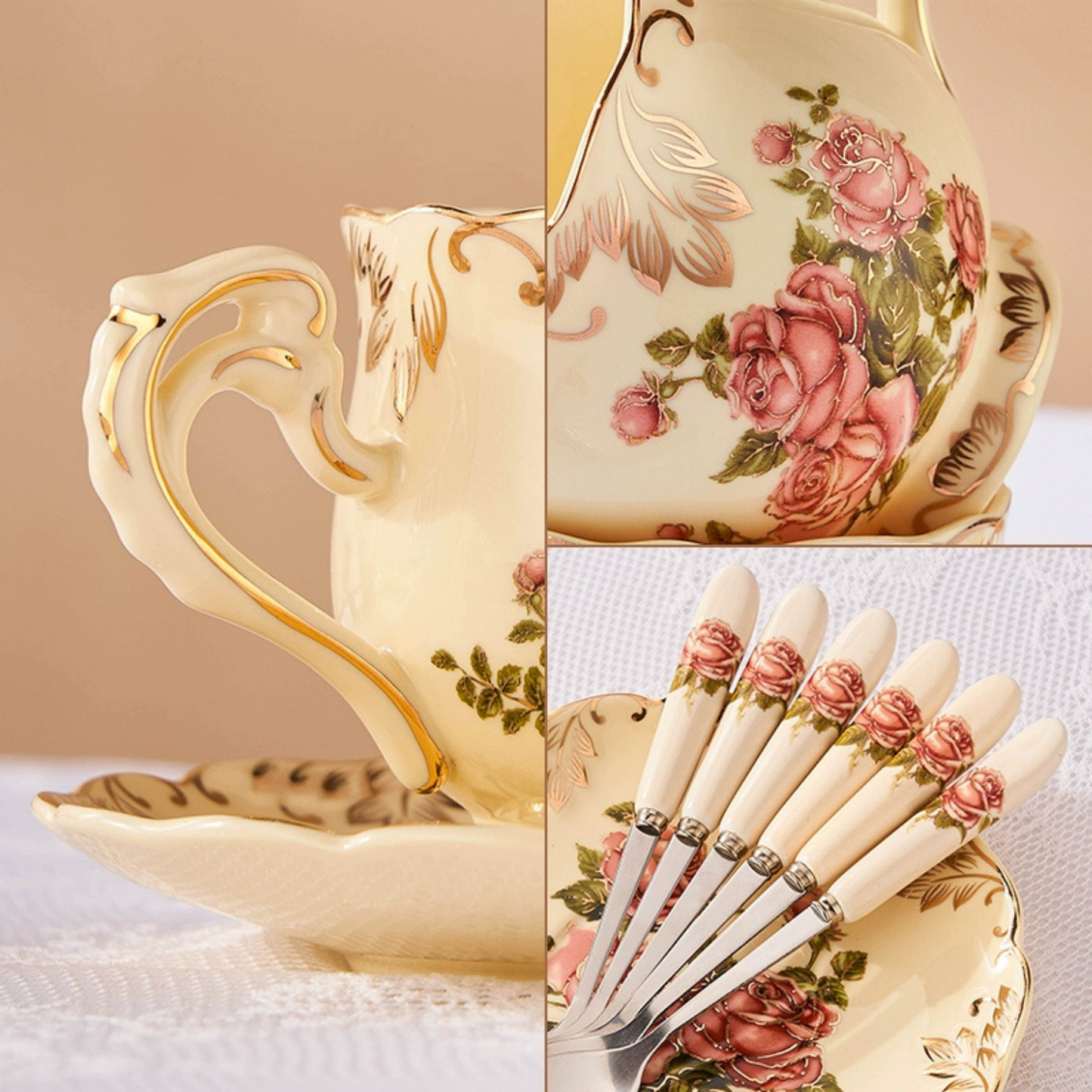 Service à thé Anglais en Porcelaine Set complet - Lady Eloise