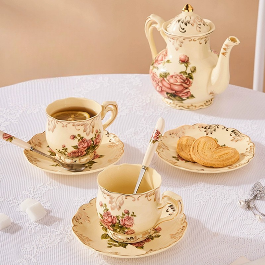 Service à thé Anglais en Porcelaine Set complet - Lady Eloise