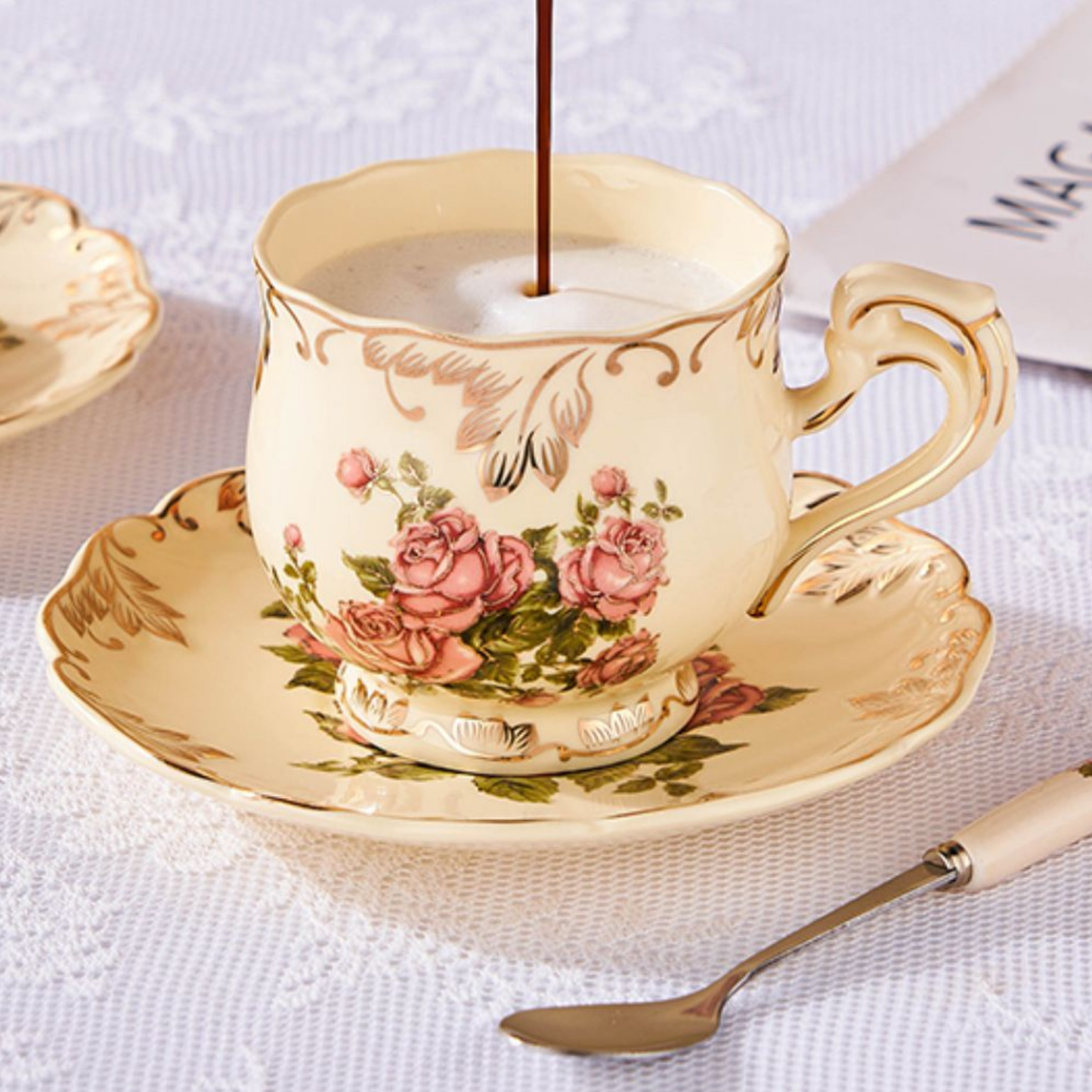 Service à thé Anglais en Porcelaine Set complet - Lady Eloise