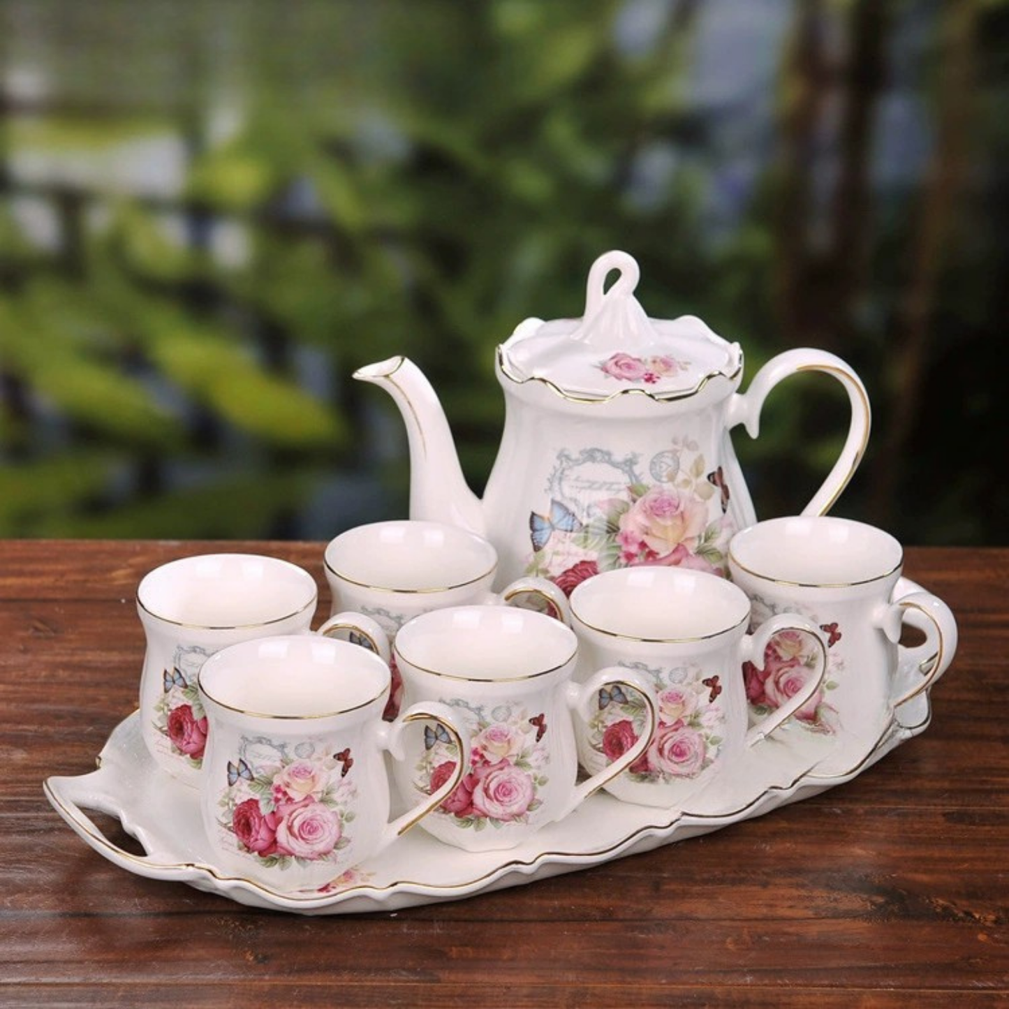 Service à thé Anglais en Porcelaine Set complet - Lady Violet