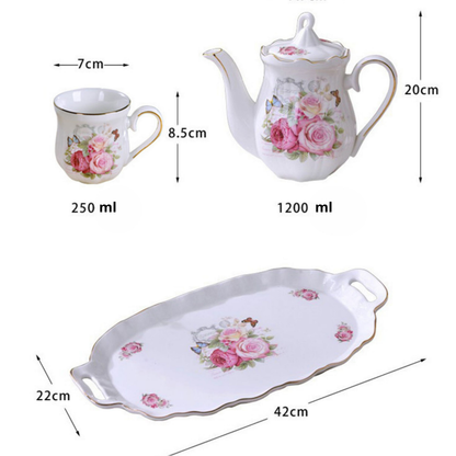 Service à thé Anglais en Porcelaine Set complet - Lady Violet