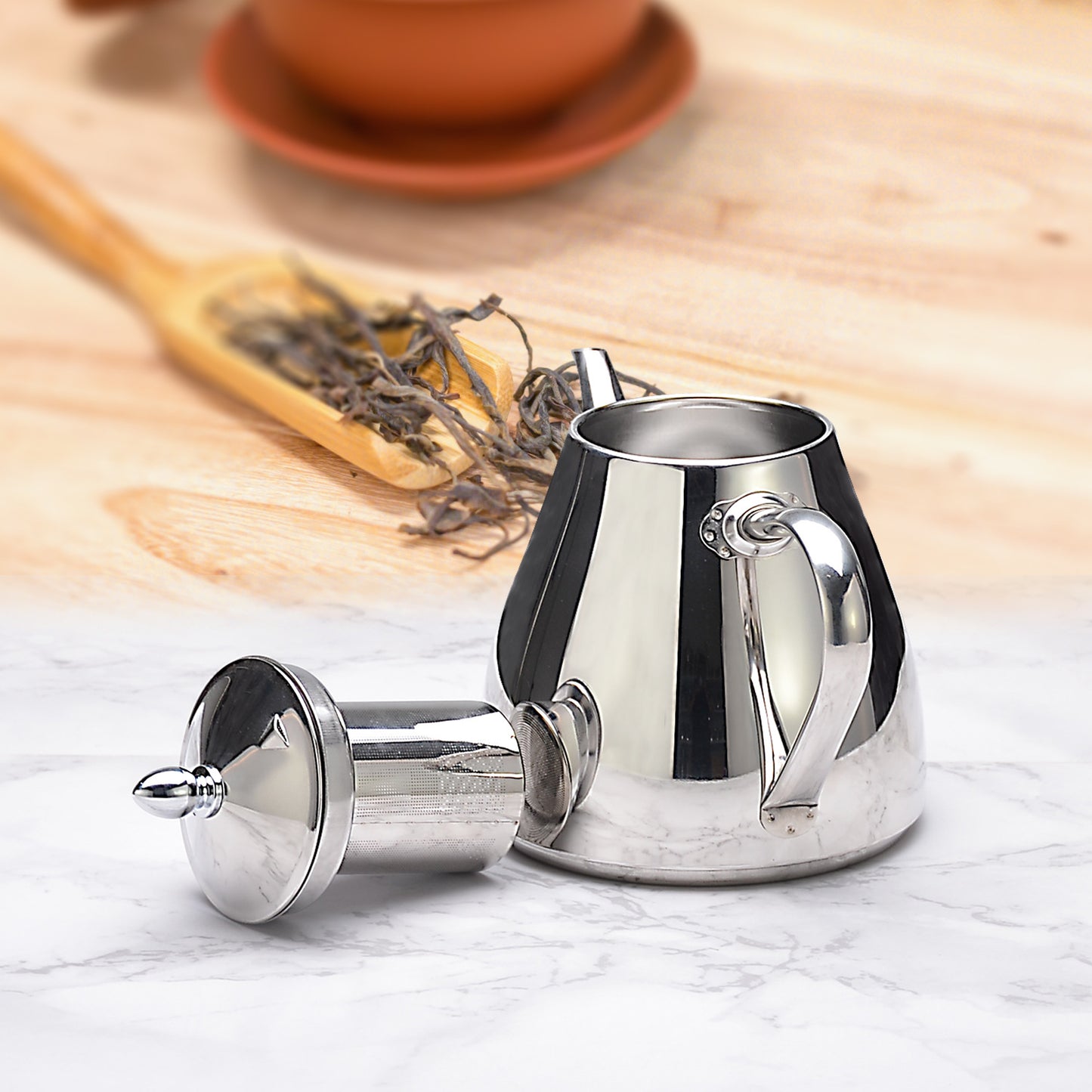 Théière en Inox Marocaine - Silvara